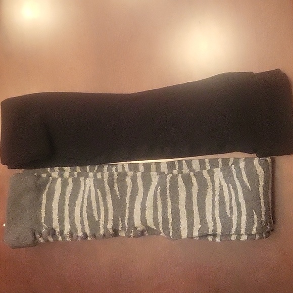 H&M Other - H&M 10-12 footless black and gray tiger stripe tights